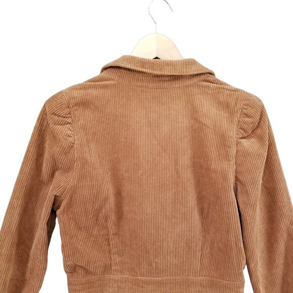 Day + Moon Poppy Corduroy Romper Womens Brown Long Sleeve Collared Size M - Picture 4 of 16